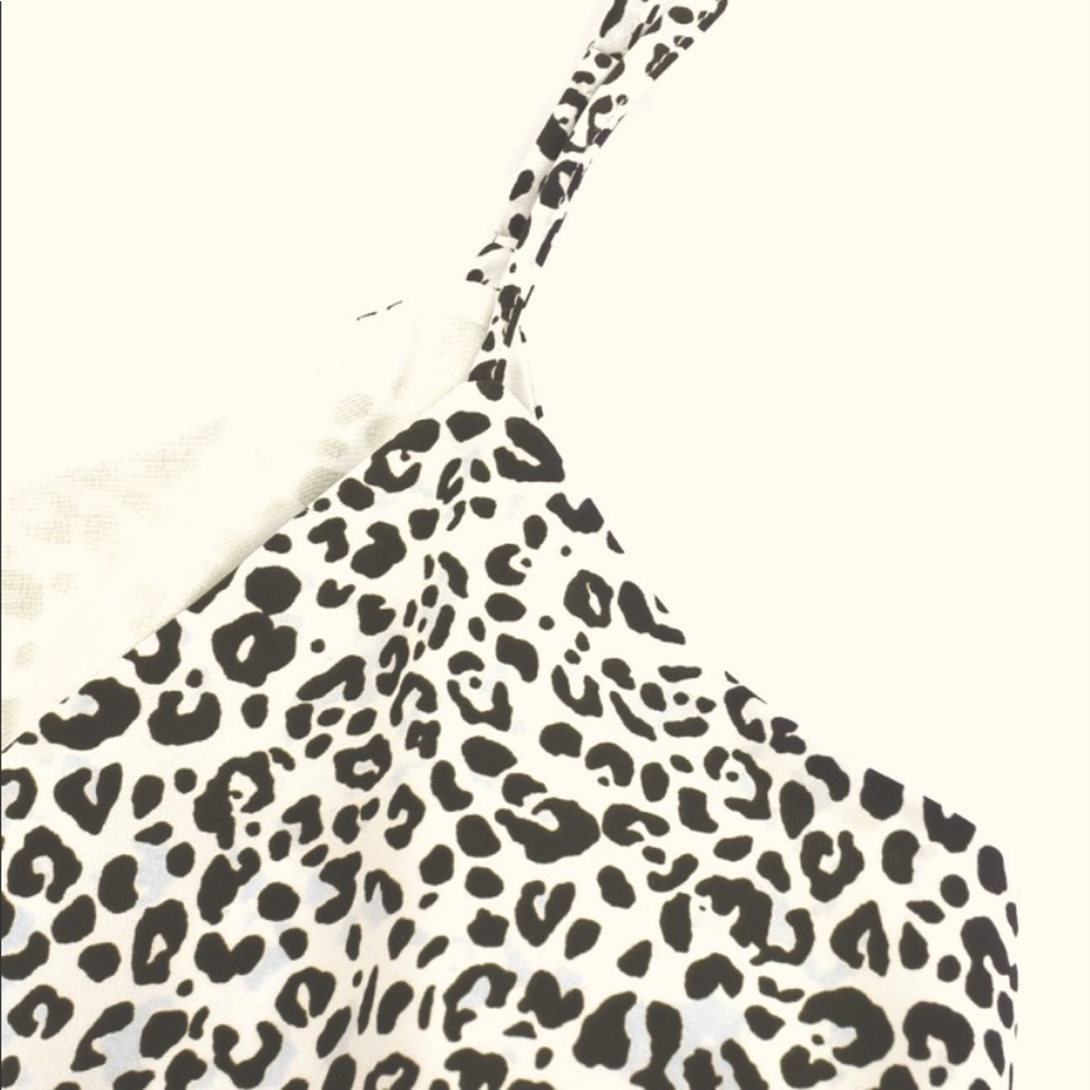 Leopard Print Ruffled Spaghetti Strap Dress - Picture 7 of 9
